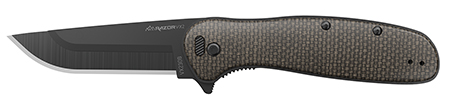 [743404602523] Outdoor Edge VX230DC Razor VX2  3" Folding Plain 420J2 SS Blade Brown/Burlap