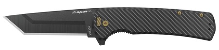 [743404602585] Outdoor Edge VX530BC Razor VX5 3" Folding Four 420J2 SS Blades, Black Textured Carbon Fiber/G10 Handle