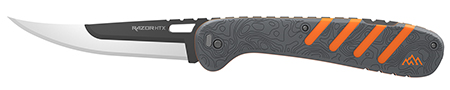 [743404212562] Outdoor Edge HTX50Y6C Razor HTX  5" Folding Plain 420J2 SS Blade Gray/Orange