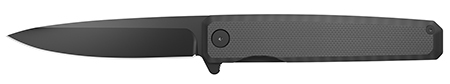 [743404242552] Outdoor Edge PL2C Peleus  3.10" Folding Clip Point Plain Black Oxide 8Cr13MoV SS Blade G10 Handle