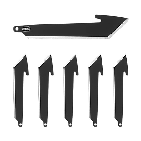 [743404232546] Outdoor Edge RRT30K6C   3" Tanto Plain Black Oxide 420J2 SS Blade 6 Blades