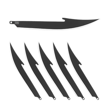 [743404232577] Outdoor Edge RR50K6C   5" Boning/Fillet Plain 420J2 SS Blade 6 Blades