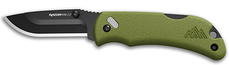 [743404202372] Outdoor Edge RMG222C RazorMini  2.20" Folding Plain 420J2 SS Blade OD Green ABS Polymer Handle