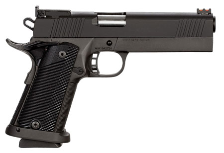 [4806015517832] Rock Island 51738 Pro Ultra Match HC 40 S&W Caliber with 5" Barrel, 16+1 Capacity, Overall Black Parkerized Finish Steel, Beavertail Frame, Serrated Slide  &  Black G10 Grip