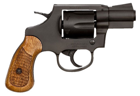 [4806015512837] Rock Island 51283 M206 *CA Compliant Small Frame 38 Special 6rd 2" Black Parkerized Steel Barrel, Cylinder  &  Frame, Checkered Wood Grip, Transfer Bar Safety