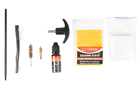 [810122800774] Tapco TAP22080  Handgun Cleaning Kit 38/357/9mm Handgun Black