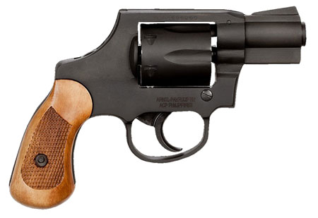 [4806015512806] Rock Island 51280 M206  Small Frame 38 Special 6rd 2" Black Parkerized Steel Barrel, Cylinder  &  Frame, Checkered Wood Grip, Transfer Bar Safety, Concealed Hammer