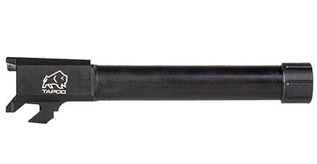[810122800378] Tapco TAP22027 Springfield 9mm Luger Threaded Black Melonite Stainless Steel, Fits Springfield Hellcat Pro