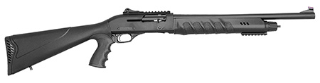 [812285025728] Rock Island X4 Tact LI-ON Full Size Frame 12 Gauge Semi-Auto 3" 4+1 18.50" Black Steel Barrel, Black Anodized Aluminum Receiver, Black Fixed w/Pistol Grip Synthetic Stock