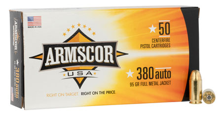 [812285020020] Armscor FAC3802N USA  380ACP 95gr Full Metal Jacket 50 Per Box/20 Case