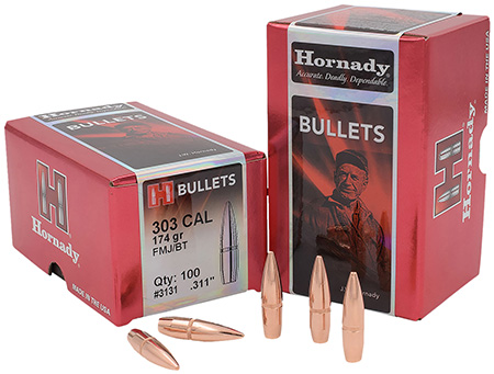 [090255231311] Hornady 3131   303Cal 174gr Full Metal Jacket 100 Per Box/15 Case