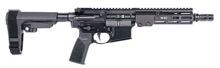 [810081135214] Geissele Automatics 08-518B Super Duty Mod 1 300 Blackout 8" Black Threaded Barrel, Black Aluminum Receiver w/Picatinny Rail, Synthetic SB Tactical SBA3 Brace, Black A17 Grip
