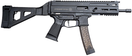 [850003223056] Grand Power 850003223056 SP9A1 Stribog 9mm Luger 30+1 8" Black Threaded Barrel M-LOK Handguard Black Aluminum Picatinny Rail Receiver SB Tactical Brace, Black Polymer Grip, Thread Protector