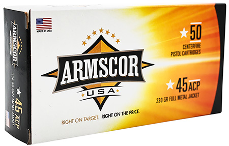 [812285020105] Armscor FAC4512N USA  45ACP 230gr Full Metal Jacket 50 Per Box/20 Case