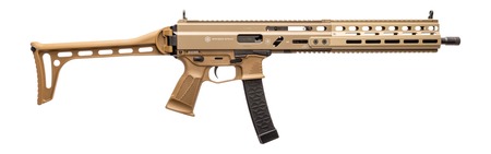 [810091157992] Grand Power 810091157992 SP9A3 Stribog 9mm Luger 30+1 16" Black Threaded Barrel, M-LOK Handguard, Flat Dark Earth Aluminum Picatinny Rail Receiver, Polymer Side Folding Stock, FDE Polymer Grip