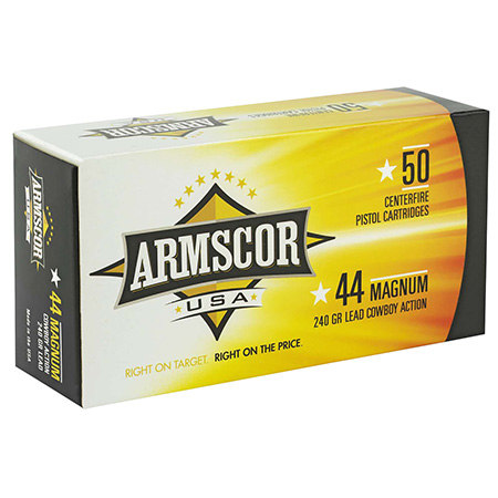 [812285021720] Armscor FAC44M1N USA  44Rem Mag 240gr Semi Wadcutter 50 Per Box/8 Case