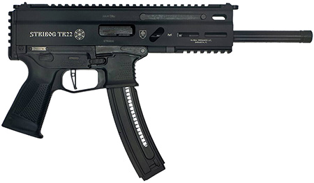 [8588005808606] Grand Power 8588005808606 TR22 Stribog 22 LR 25+1 8" Black Threaded Barrel, Black Picatinny Rail Receiver, Black Aluminum Frame w/Lower  &  Rear Picatinny Rail,  Black Polymer Grips