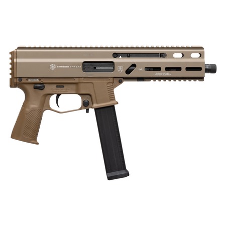 [197892004794] Grand Power 197892004794 SP45A3 Stribog 45 ACP 20+1 8" Black Threaded Barrel, Flat Dark Earth Cerakote Aluminum/Polymer Receiver w/Picatinny Rail, QD Sling Sockets, FDE Polymer Grip, Ambidextrous
