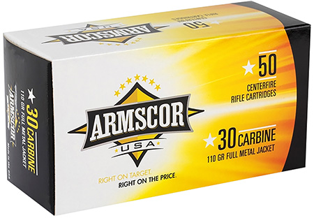 [812285020112] Armscor FAC30CIN USA  30Carbine 110gr Full Metal Jacket 50 Per Box/20 Case