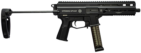 [197892004855] Grand Power 197892004855 SP10A3 Stribog 10mm Auto 20+1 8" Black Threaded Barrel, Black Aluminum Picatinny Rail Receiver, Black Polymer PDW Tailhook Brace, Black Polymer Grip, Thread Protector