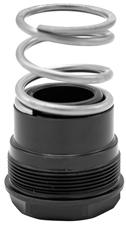 [706433763481] Huxwrx 1836  3-Lug Adapter 9mm Fits 1/2"x28 Steel Black Nitride