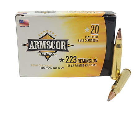 [812285021898] Armscor AC2232N USA  223Rem 55gr Pointed Soft Point 20 Per Box/50 Case