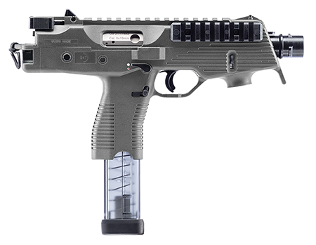 [840225711738] B & T Firearms BT-30105-N-US-SG TP  9mm Luger 25+1 5.10" Black Steel Barrel, Sniper Gray Cerakote Polymer Picatinny Rail Receiver, Ambidextrous