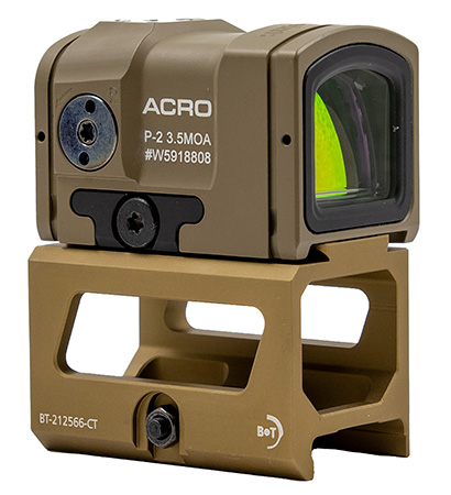 [840225713268] B & T Firearms AP-200777-FDE-M Aimpoint ACRO P-2 Flat Dark Earth 1x 3.5 MOA Red Dot Reticle Includes FDE B & T 39mm Picatinny Mount