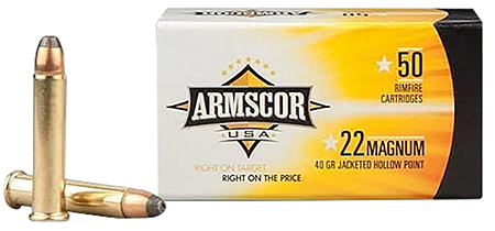 [812285020860] Armscor FAC22M1N USA  22WMR 40gr Jacketed Hollow Point 50 Per Box/40 Case