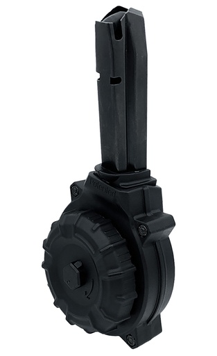 [708279015434] ProMag DRMA64   50rds Drum 40 S&W Black Polymer