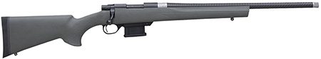 [682146887273] Howa HMACF65GYTH 1500 Mini Action 6.5 Grendel 20" Black Carbon Fiber Threaded Barrel, Black Drilled  &  Tapped Steel Receiver, Fixed HTI Green Synthetic Stock