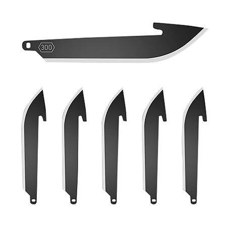 [743404202396] Outdoor Edge RR30K-6C Replacement Blades  Drop Point 3" 420J2 SS Blade, 6 Blades