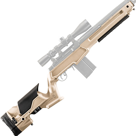 [708279011474] Archangel AAM1ADT Precision Stock  Desert Tan Synthetic Fixed with Adjustable Cheek Riser for Springfield M1A, M14