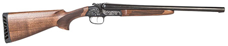 [819644020981] ATI ATI GKOF20RA Road Agent Prime 20 Gauge Break Open 3" 2rd 18.50" Black Side By Side Barrel, Black Engraved Aluminum Receiver, Fixed Turkish Walnut Stock