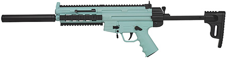[810113112244] ATI GERGGSG1610M GSG-16  22LR 10+1 16.25" Black Non-Threaded Barrel, Mint Green Picatinny Rail Polymer Receiver, M-LOK Handguards, Collapsible w/Storage Compartment Black Synthetic Stock, Mint Polymer