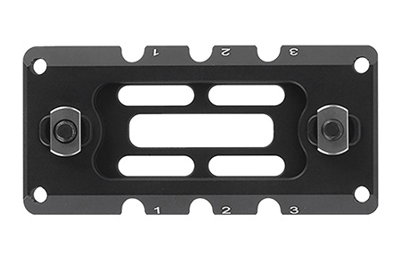 [4717385557499] Leapers TLUMA01 ARCA Rail 3.10 Slot M-LOK  Matte Black Anodized Aluminum 3.10" Long M-LOK Mount