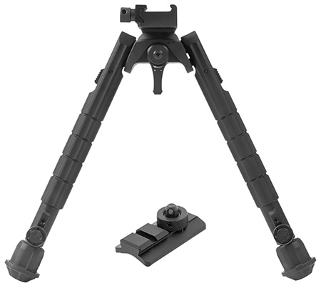 [4717385557345] Leapers TLBP03B   Bipod Black Anodized 8-12" Aluminum