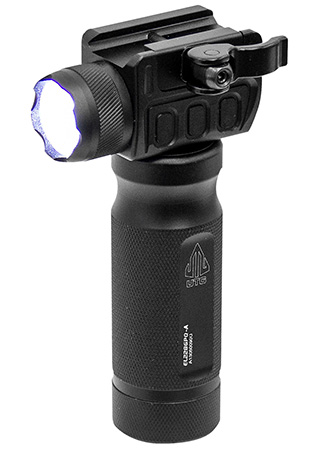 [4717385551350] Leapers MNTEL228GPQA Quick Detach Grip Light Black Aluminum 400 Lumens Picatinny Mount
