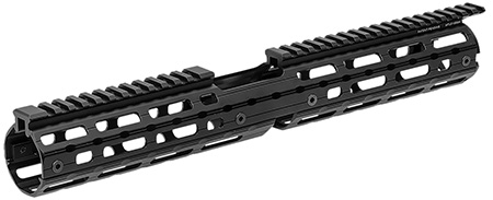 [4717385552951] Leapers MTU015SSM Quad Rail Handguard Aluminum Matte Black Receiver