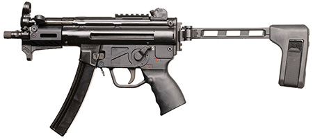 [810161700196] PTR  9KT BR 9mm Luger 30+1 5.16" Black Nitride 3-Lug Threaded Barrel, M-LOK Handguard, Black Nitride Aluminum Picatinny Rail Receiver, Brace, Black Polymer Grip