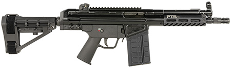 [810161700271] PTR  PDWR BR 308 Win 20+1 8.50" Black Nitride Heavy Contour Threaded Barrel, Black Parkerized Aluminum Picatinny Rail Receiver, SB Tactical Brace, Black Polymer Grip