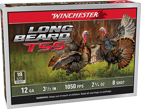 [020892028975] Winchester Ammo LBTSS12L8 Long Beard TSS  12Gauge 3.50" 2 3/4oz Tungsten 8Shot 5 Per Box/10 Case