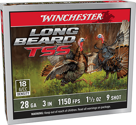 [020892029071] Winchester Ammo LBTSS2839 Long Beard TSS  28Gauge 3" 1 5/8oz Tungsten 9Shot 5 Per Box/10 Case
