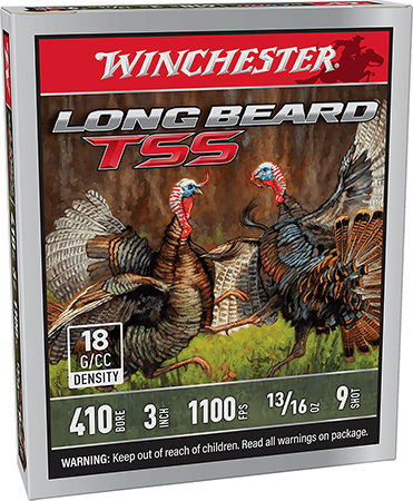 [020892029118] Winchester Ammo LBTSS4139 Long Beard TSS  410Bore 3" 13/16oz Tungsten 9Shot 5 Per Box/20 Case