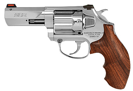 [810035756472] Diamondback DB075AS703 SDR  Sports South Exclusive 357 Mag/38 Special +P 6 Shot 3" Polished Stainless Steel Barrel, Cylinder  &  Frame, Hogue Wood Grip, Exposed Hammer
