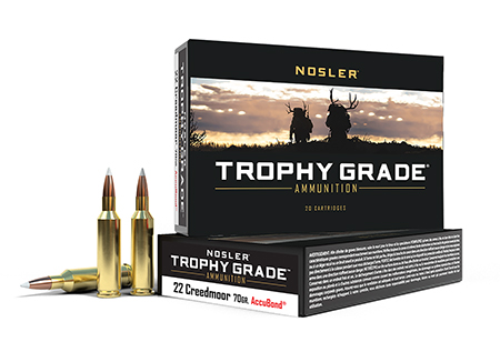 [054041601528] Nosler 60152 Trophy Grade  22Creedmoor 70gr AccuBond 20 Per Box/10 Case