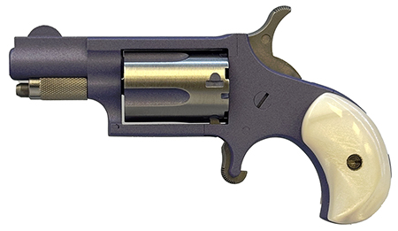 [744253003929] North American Arms 22LRORCHID Mini-Revolver  22 LR 5 Shot 1.13" Orchid Cerakote Stainless Steel Barrel  &  Frame, Orchid/Stainless Cylinder, White Pearlite Grip, Stainless Exposed Hammer