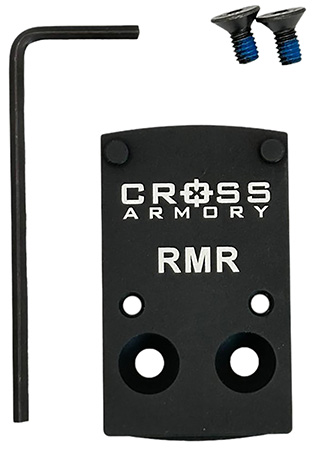 [722208561748] Cross Armory CRRMADAPTER  Adapter Plate Black Oxide Aluminum Compatible w/ RMR Optics