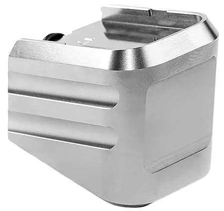 [046139039627] Cross Armory CRG+0MEG19SV Magazine Extension  Fits Glock 19/23/32 Gen 1-5 Silver Aluminum