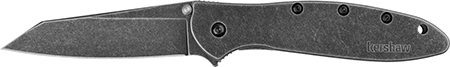 [087171060965] Kershaw 1660RBW Leek Random EDC 3" Folding Reverse Tanto Plain Black Oxide Blackwash 14C28N Steel Blade, Blackwash Stainless Steel Handle